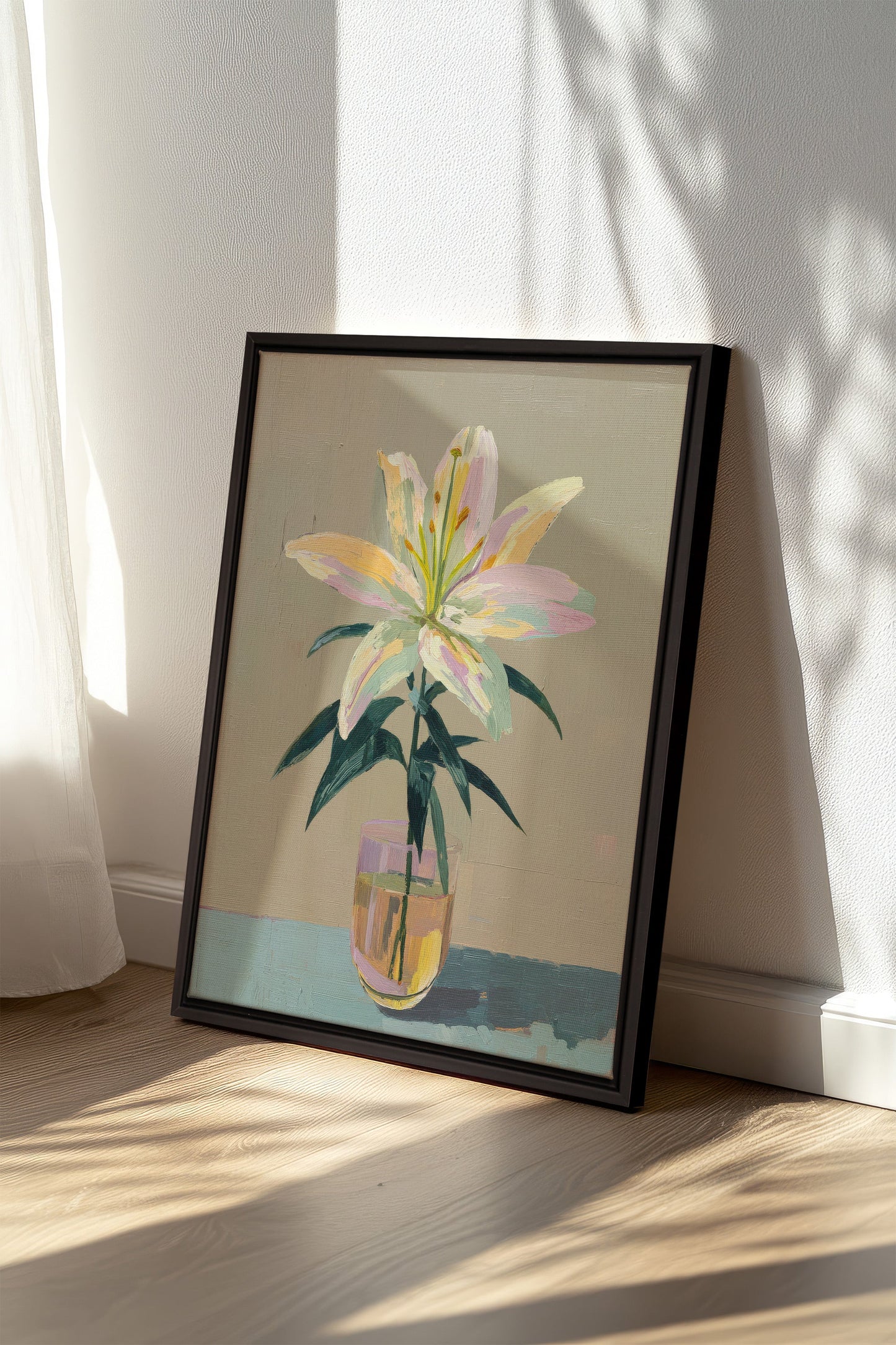 EWIGE LILIE, Kunstwerk auf gespannter Leinwand