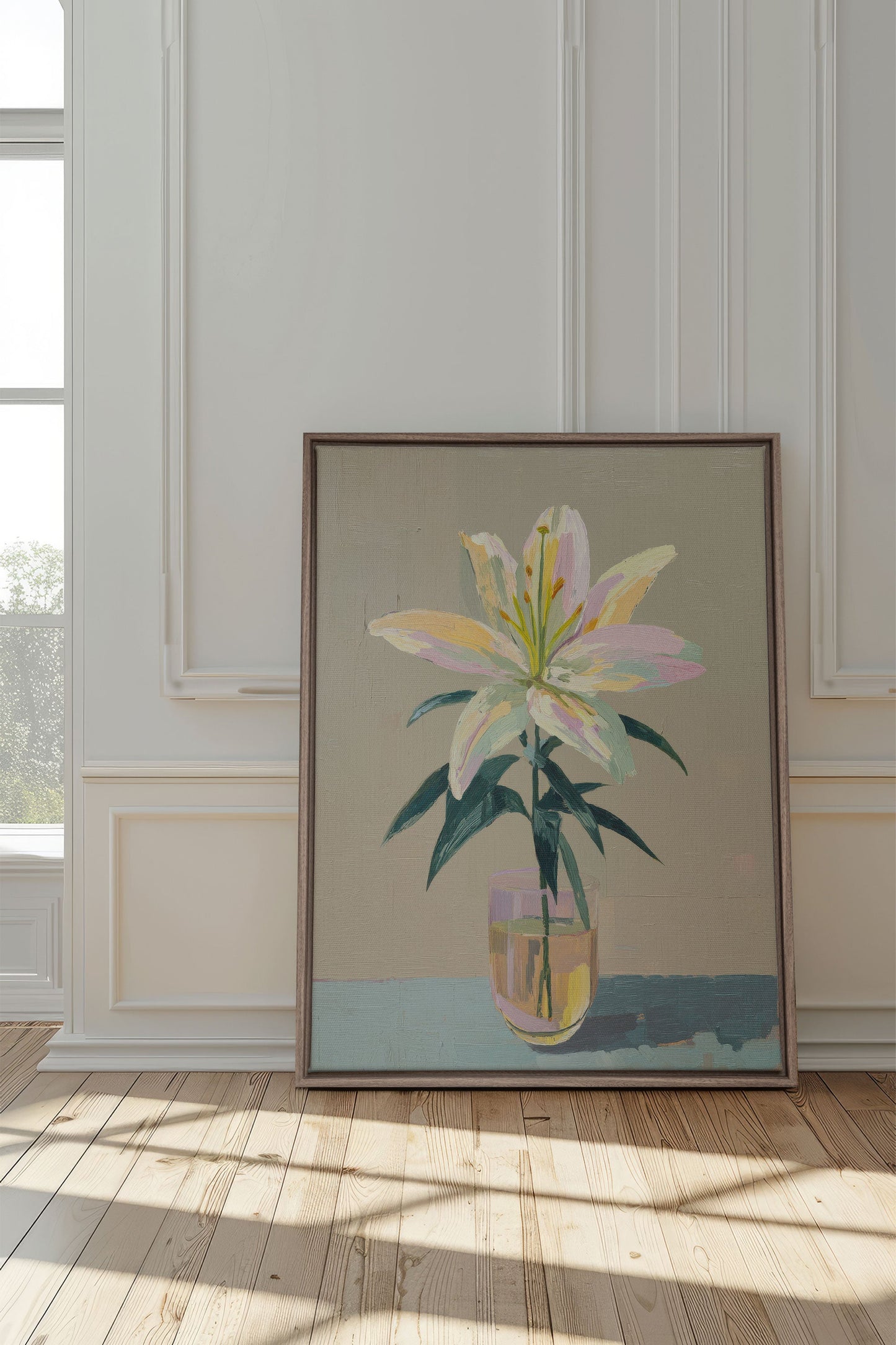 EWIGE LILIE, Kunstwerk auf gespannter Leinwand