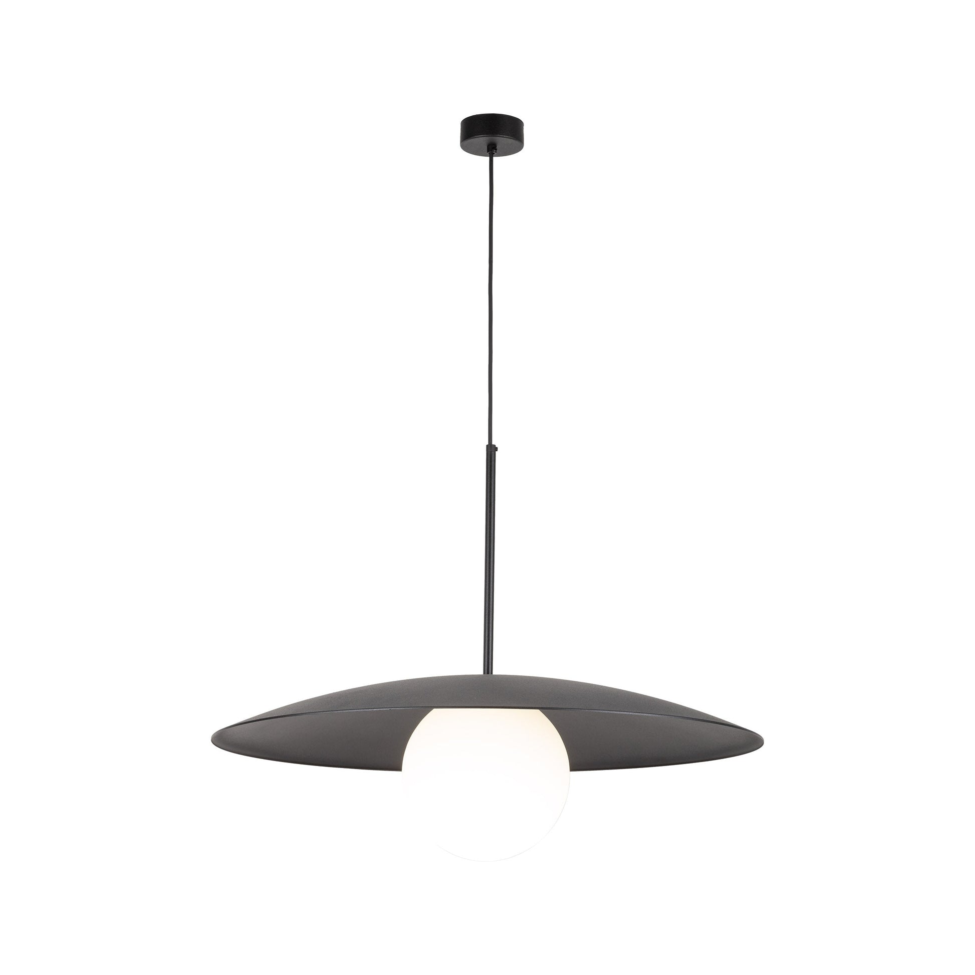 SLATE Mid-Century Modern Wide Dome Pendant Light for Kitchen Island & Dining Table - AURABAGS SHOP