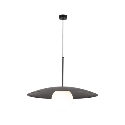 SLATE Mid-Century Modern Wide Dome Pendant Light for Kitchen Island & Dining Table - AURABAGS SHOP
