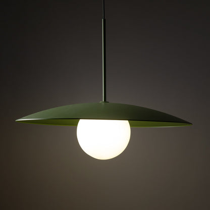SLATE Mid-Century Modern Wide Dome Pendant Light for Kitchen Island & Dining Table - AURABAGS SHOP