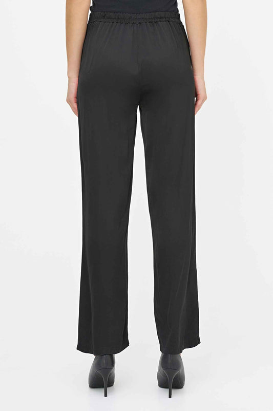 Women's Woven Pull-On Bootcut Pants with Side Pockets