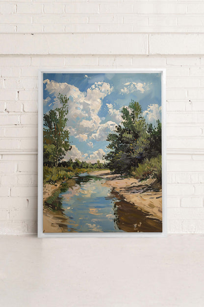 CREEK MIRAGE, Werk auf gespannter Leinwand