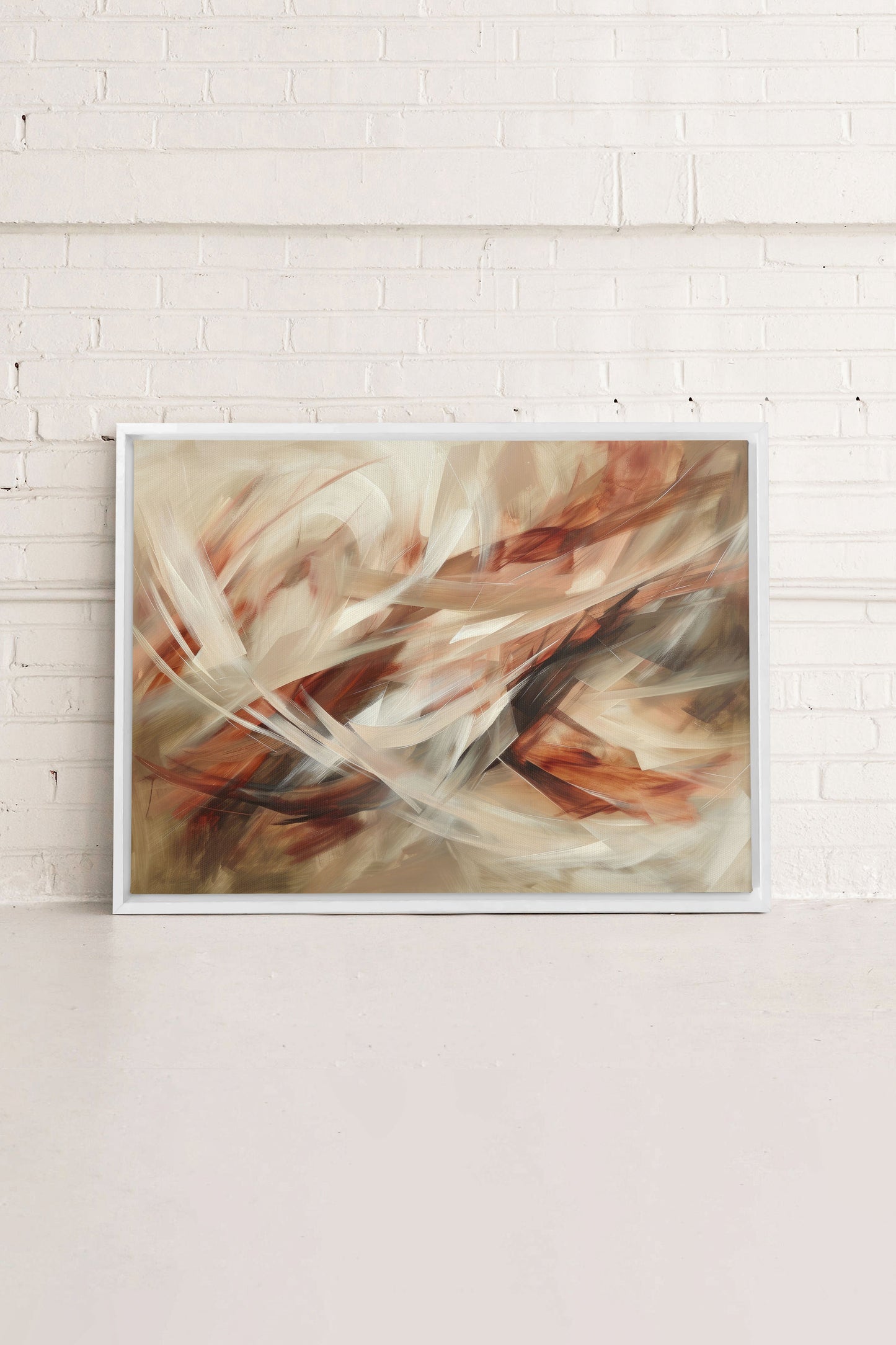 FLAMMENDE WIRBEL, Werk auf gespannter Leinwand