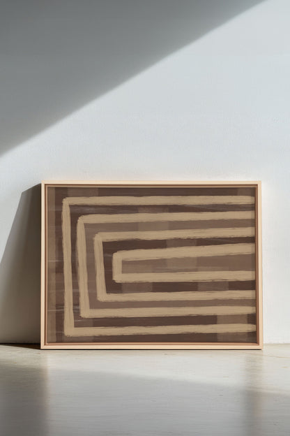 GOLDEN MAZE, Mixed media on stretched canvas