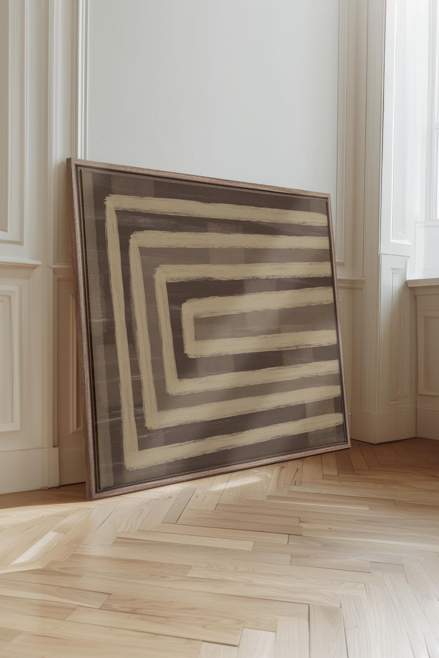 GOLDEN MAZE, Mixed media on stretched canvas