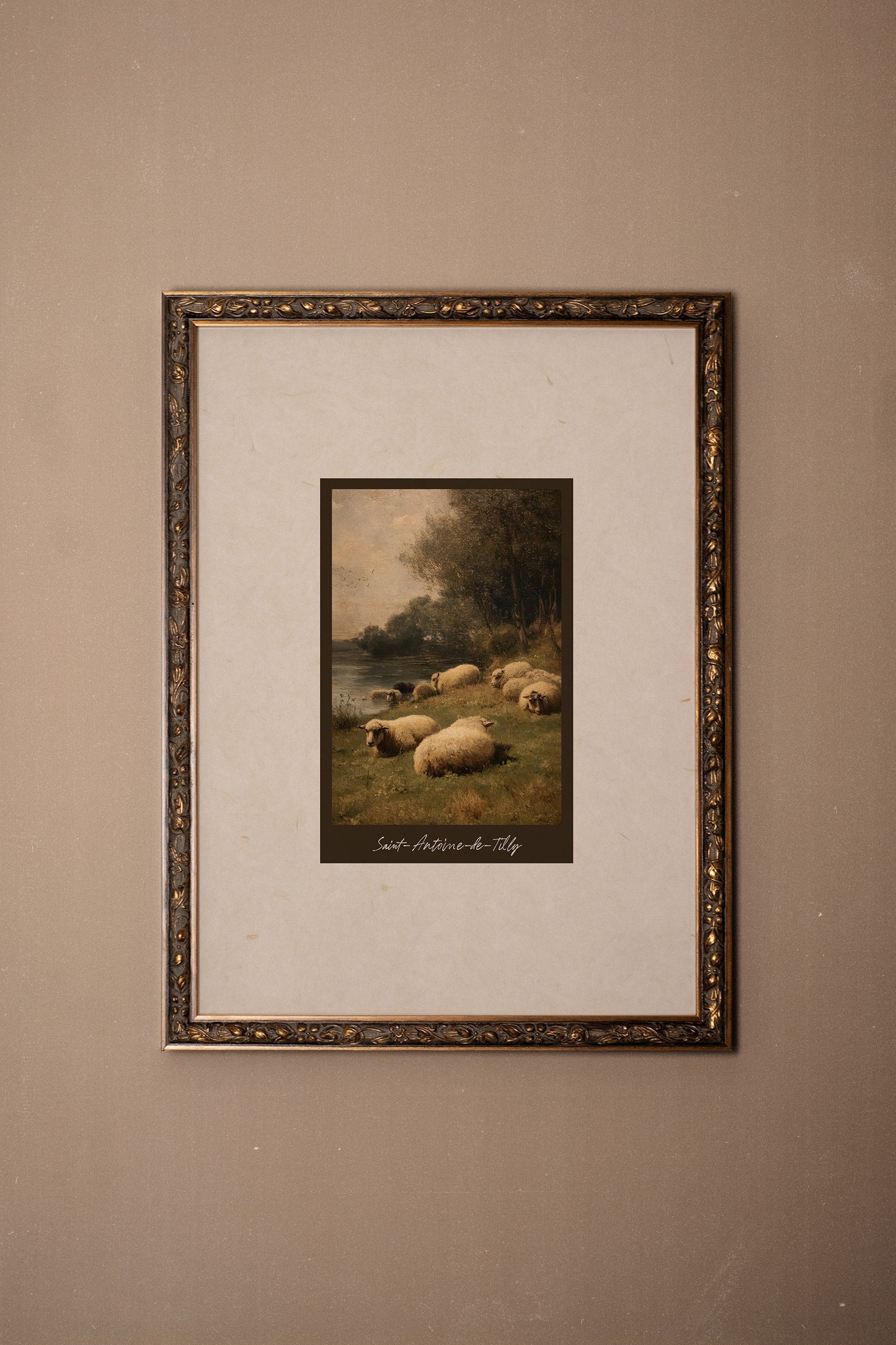 SAINT-ANTOINE-DE-TILLY, BRONZEFARBENER VINTAGE-RAHMEN