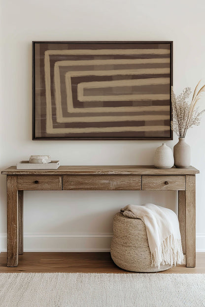 GOLDEN MAZE, Mixed media on stretched canvas