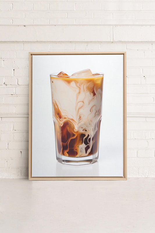 Eiskaffee, Leinwand auf Keilrahmen