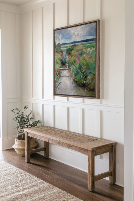 DOUCE RIVIÈRE, Arbeit auf gespannter Leinwand