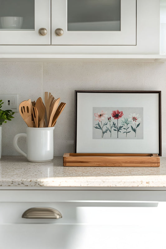 SAISONALE BLUMEN, Werk auf gespannter Leinwand