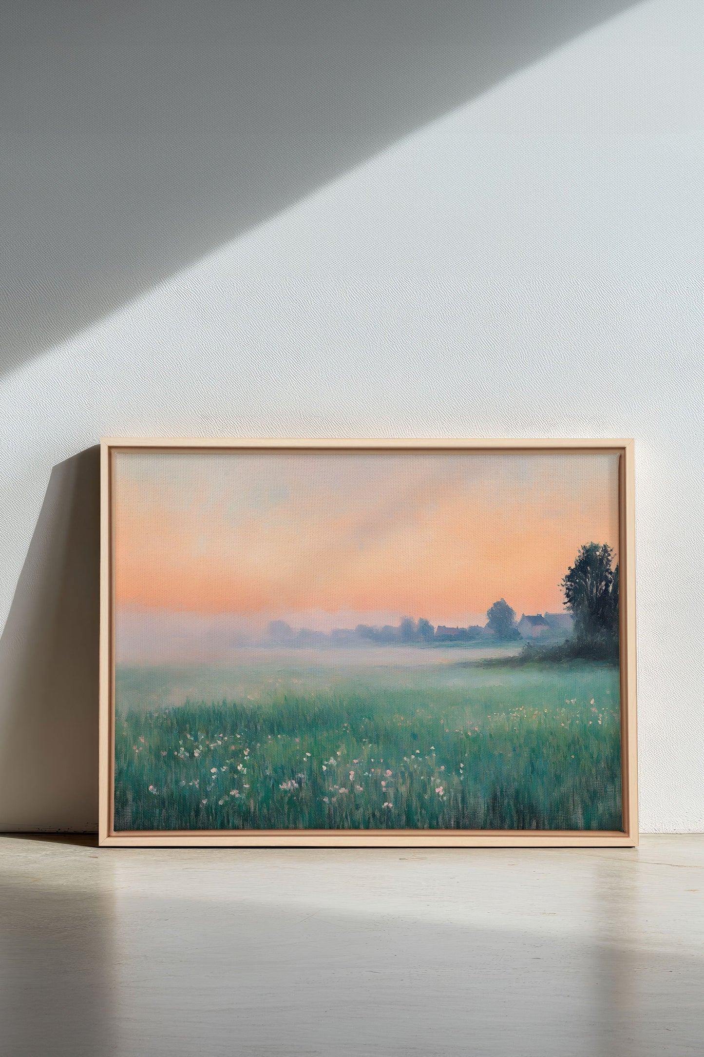MORGENGLÜHEN, Werk auf Leinwand
