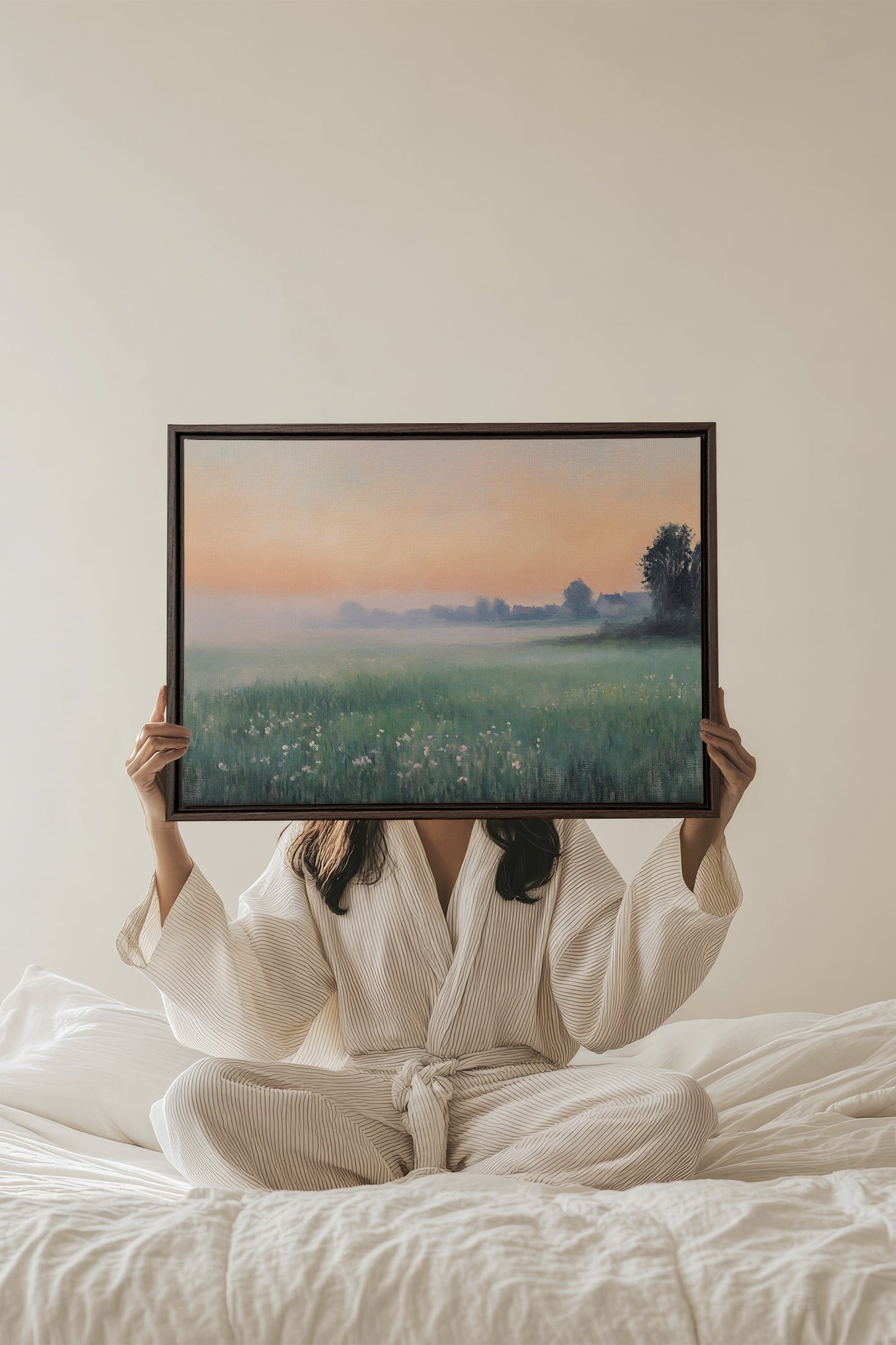 MORGENGLÜHEN, Werk auf Leinwand