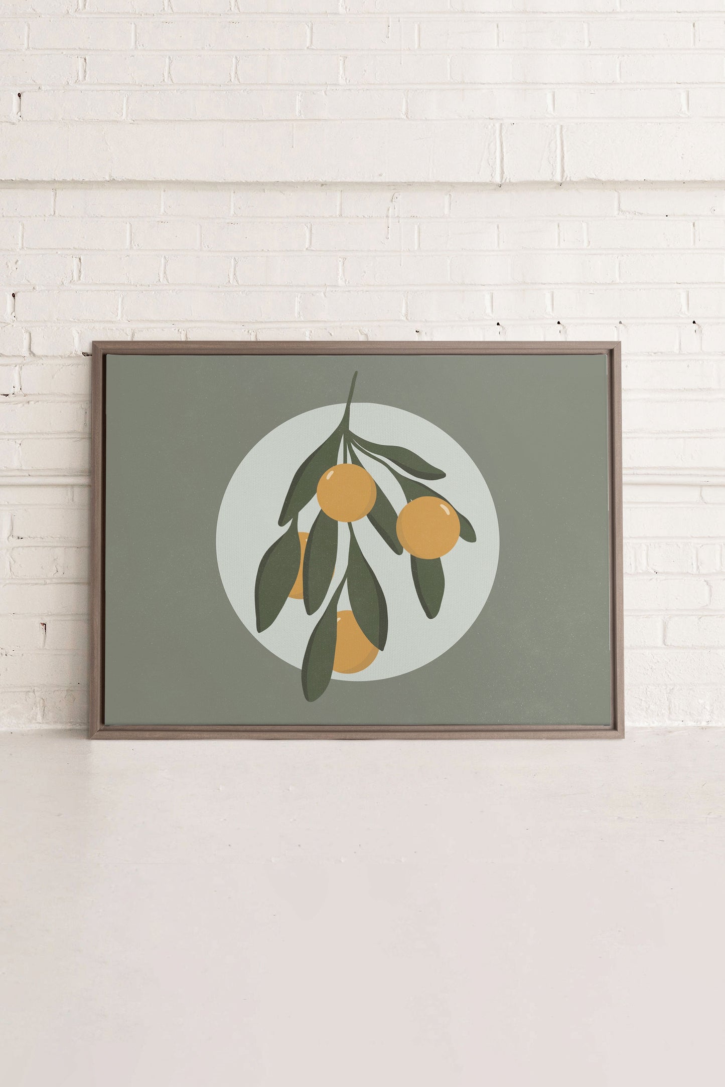 LUNAR CITRUS, Kunstwerk auf gespannter Leinwand