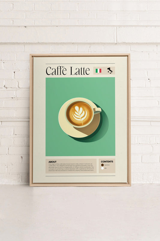 CAFFÈ LATTE, Mischtechnik auf gespannter Leinwand