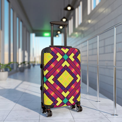 Bunter geometrischer Handgepäckkoffer — Lebendiger Kaleidoskop-Reisekoffer
