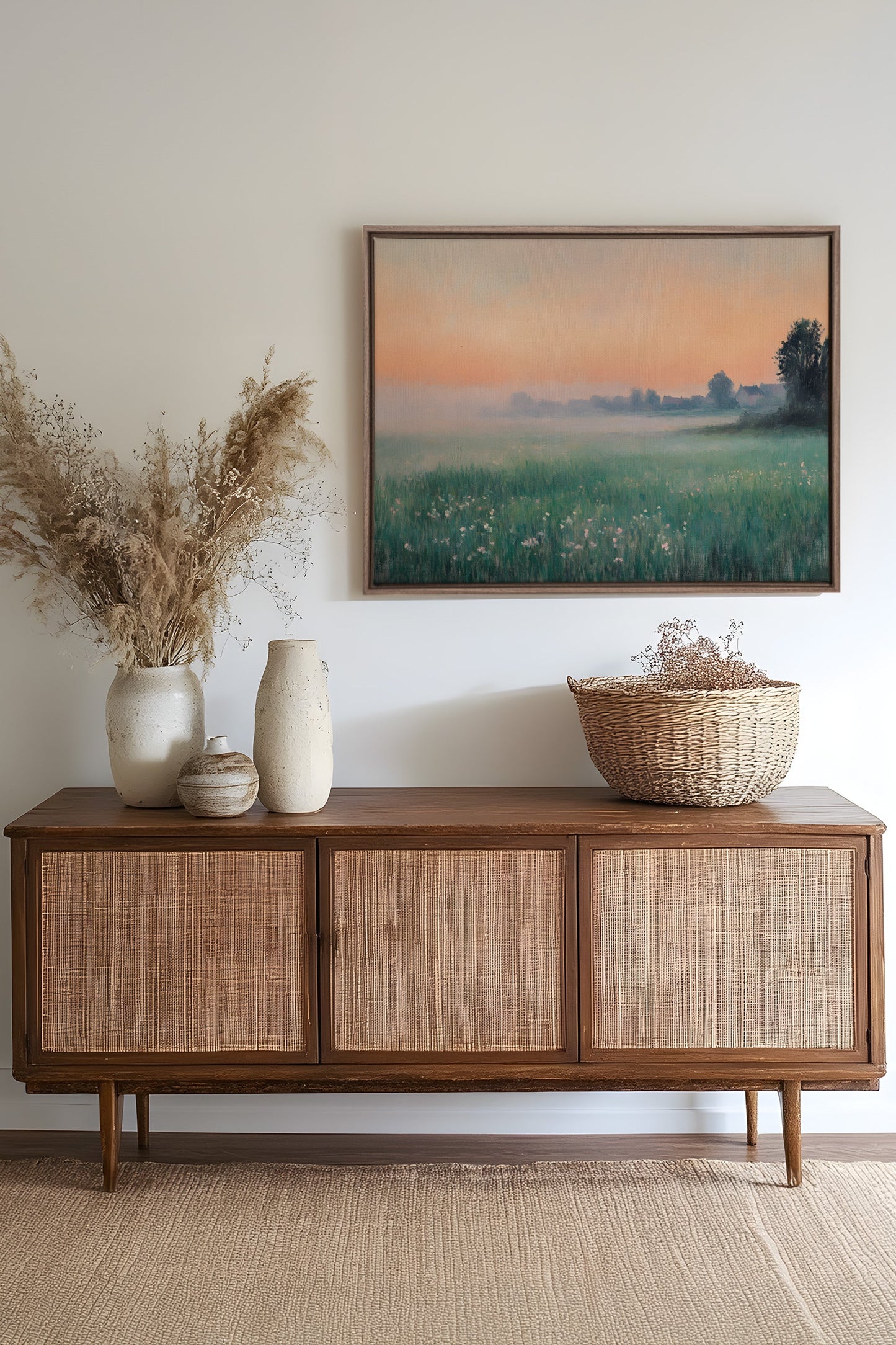 MORGENGLÜHEN, Werk auf Leinwand