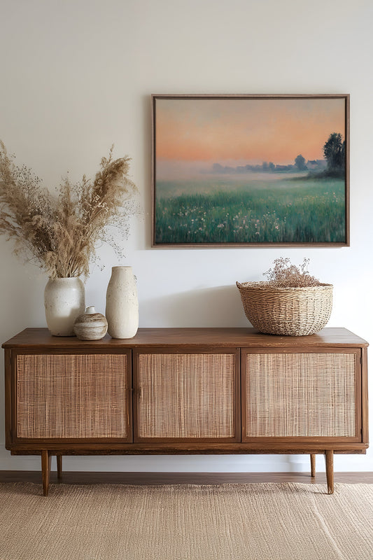 MORGENGLÜHEN, Werk auf Leinwand