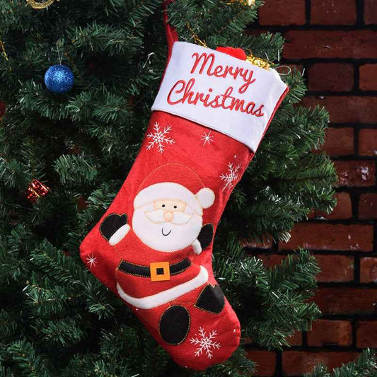 Christmas Stocking Pendant – Elk & Santa Hanging Decoration