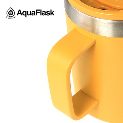 Aquaflask Thermobecher isoliert mit Deckel und Henkel 415ml (14 oz)