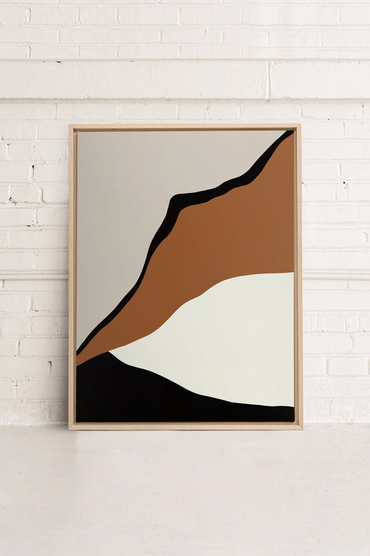 PALETTE EBENHOLZ, Mixed Media auf gespannter Leinwand