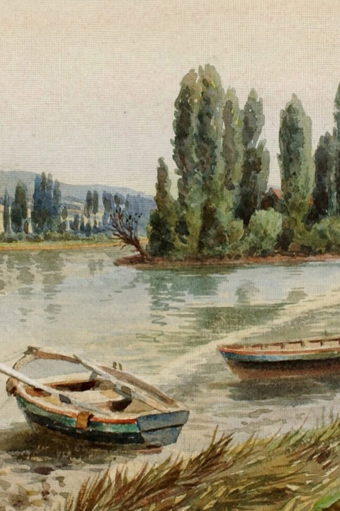 FRIEDLICHE FLÜSSE, VINTAGE-SILBER-RAHMEN