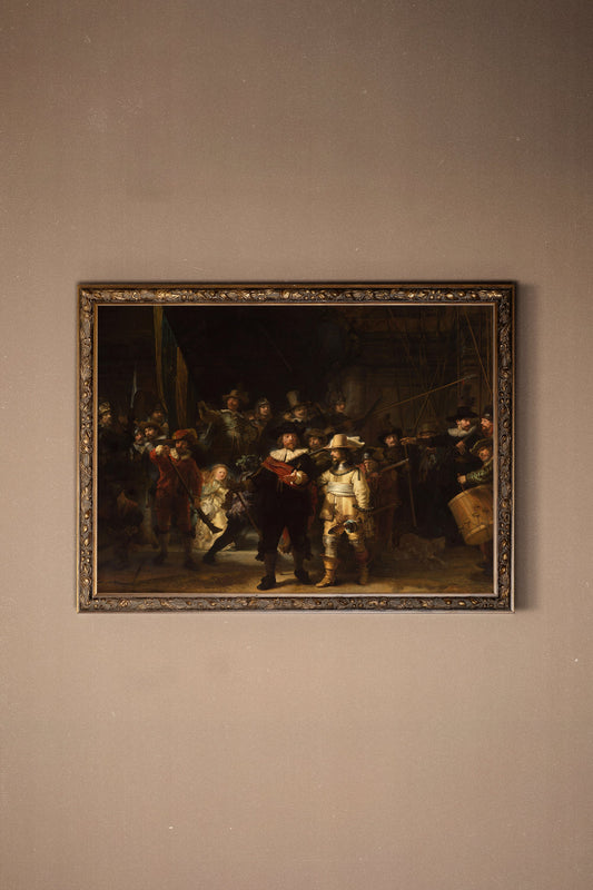 DIE NACHTWACHE, VINTAGE-BRONZE-RAHMEN