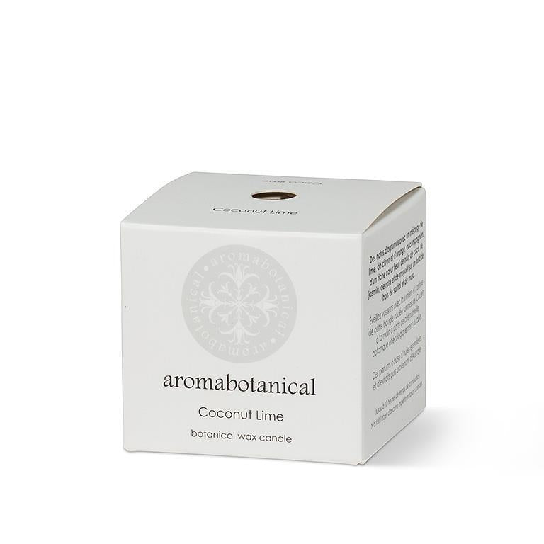 Mini-Kokos-Limette-Kerze mit erfrischendem tropischen Duft von Aromabotanical