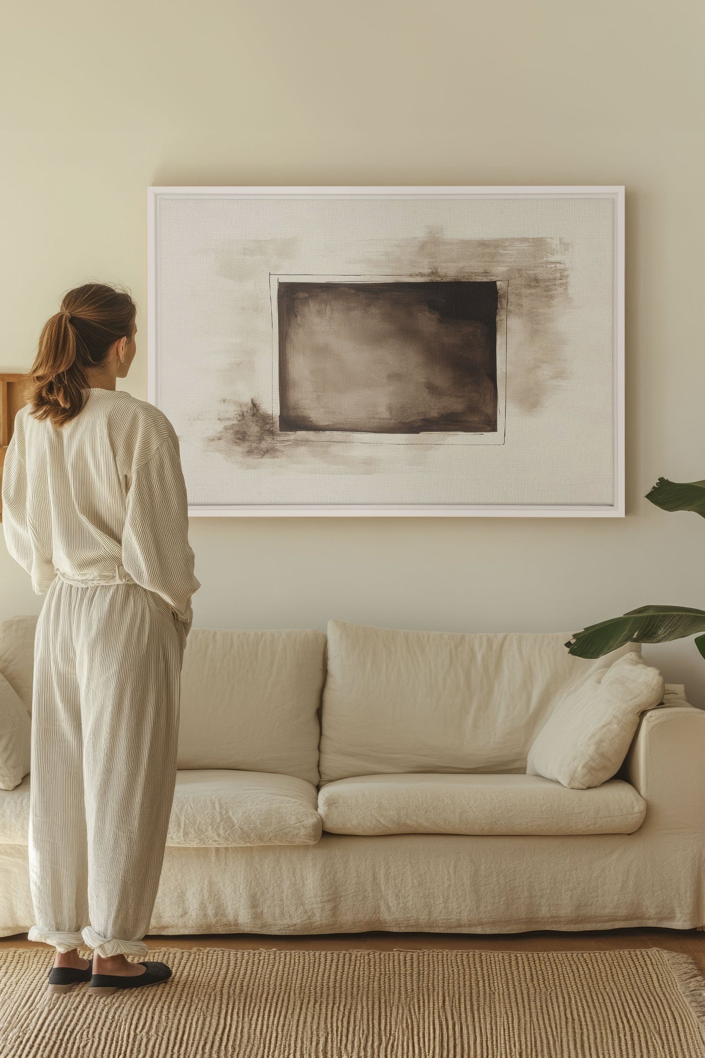 FENSTER ZUR VERGANGENHEIT, Mischtechnik auf gespannter Leinwand