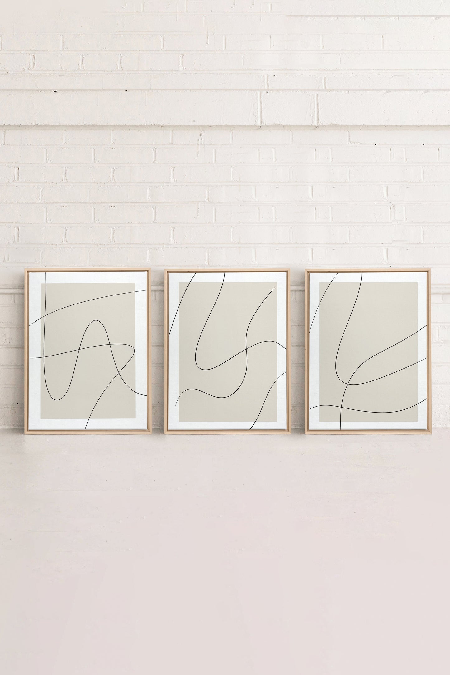ELEGANTES KURVENDUO (3 Werke auf gespannter Leinwand)