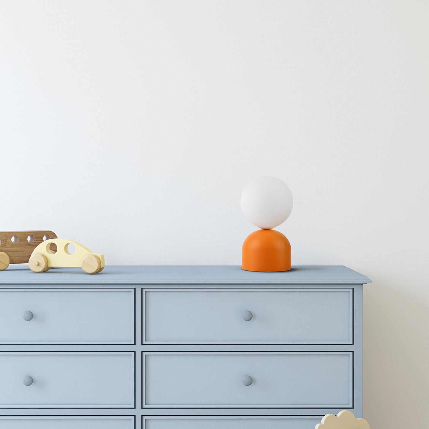 MIKI Moderne Glaskugel-Tischleuchte für Schlafzimmer, Wohnzimmer & Nachttisch
