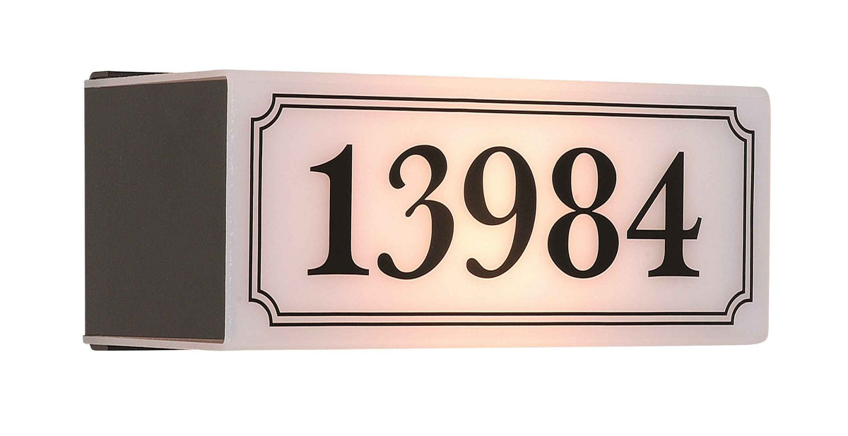 New York • Plaque d'adresse illuminé chiffres noir [1713]