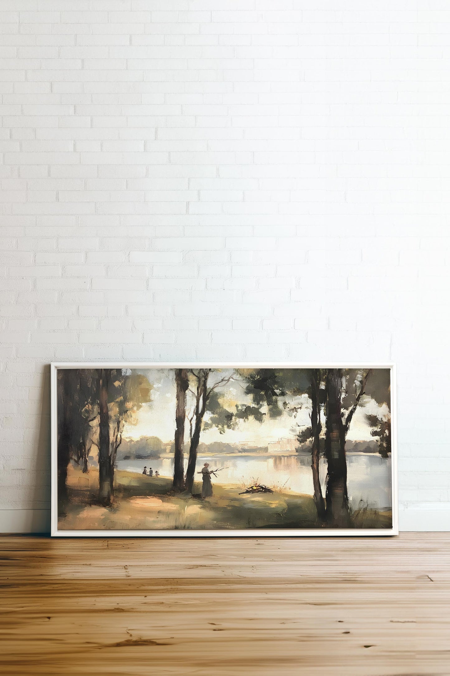THE QUIET SHORE, Leinwand auf Keilrahmen aufgezogen