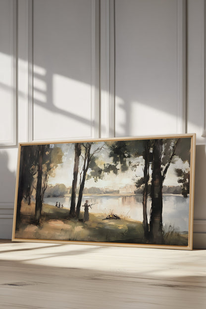 THE QUIET SHORE, Leinwand auf Keilrahmen aufgezogen