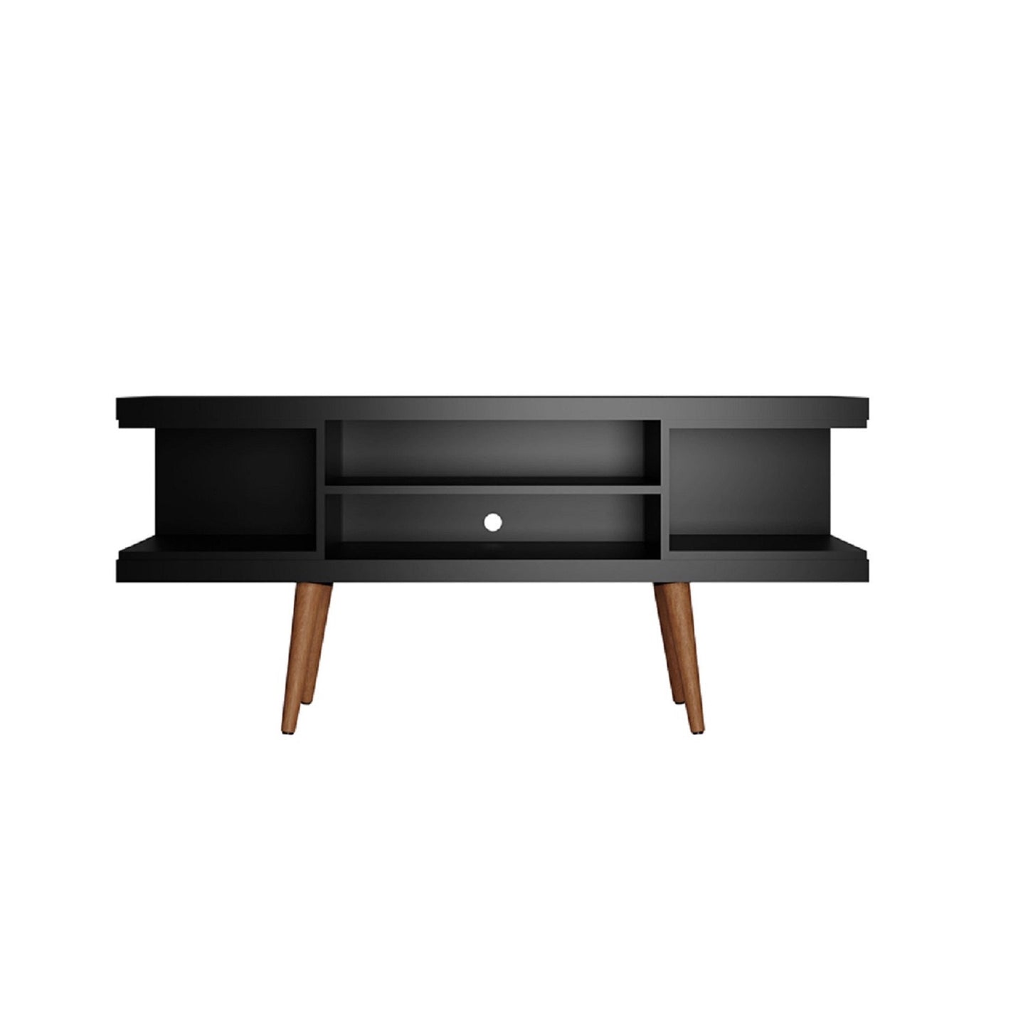 Eureka Modern 53.14" TV-Schrank mit 4 Einlegeböden - Schwarz/Ahorn Creme