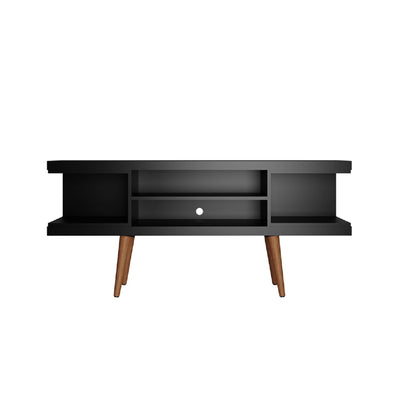 Eureka Modern 53.14" TV-Schrank mit 4 Einlegeböden - Schwarz/Ahorn Creme