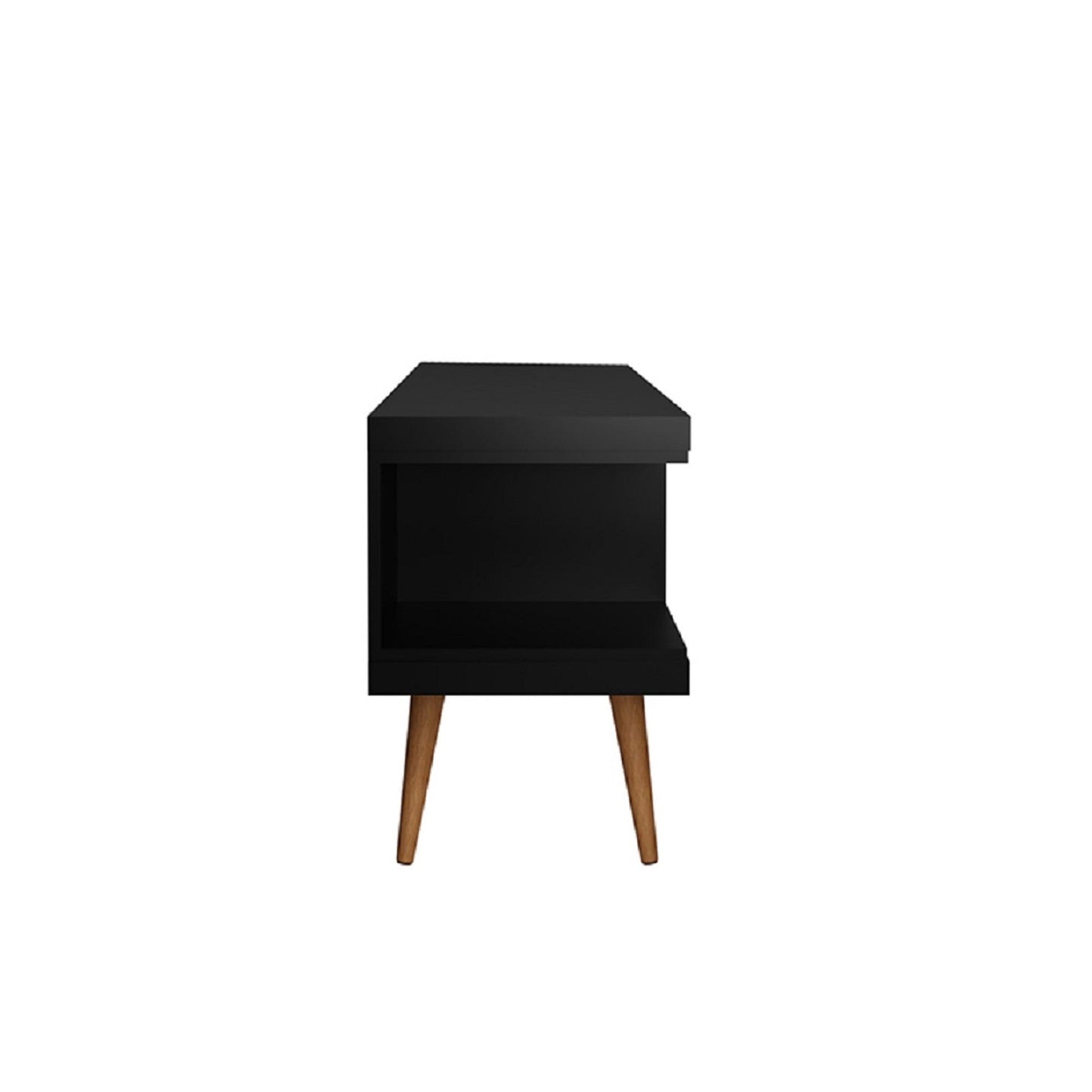 Eureka Modern 53.14" TV-Schrank mit 4 Einlegeböden - Schwarz/Ahorn Creme