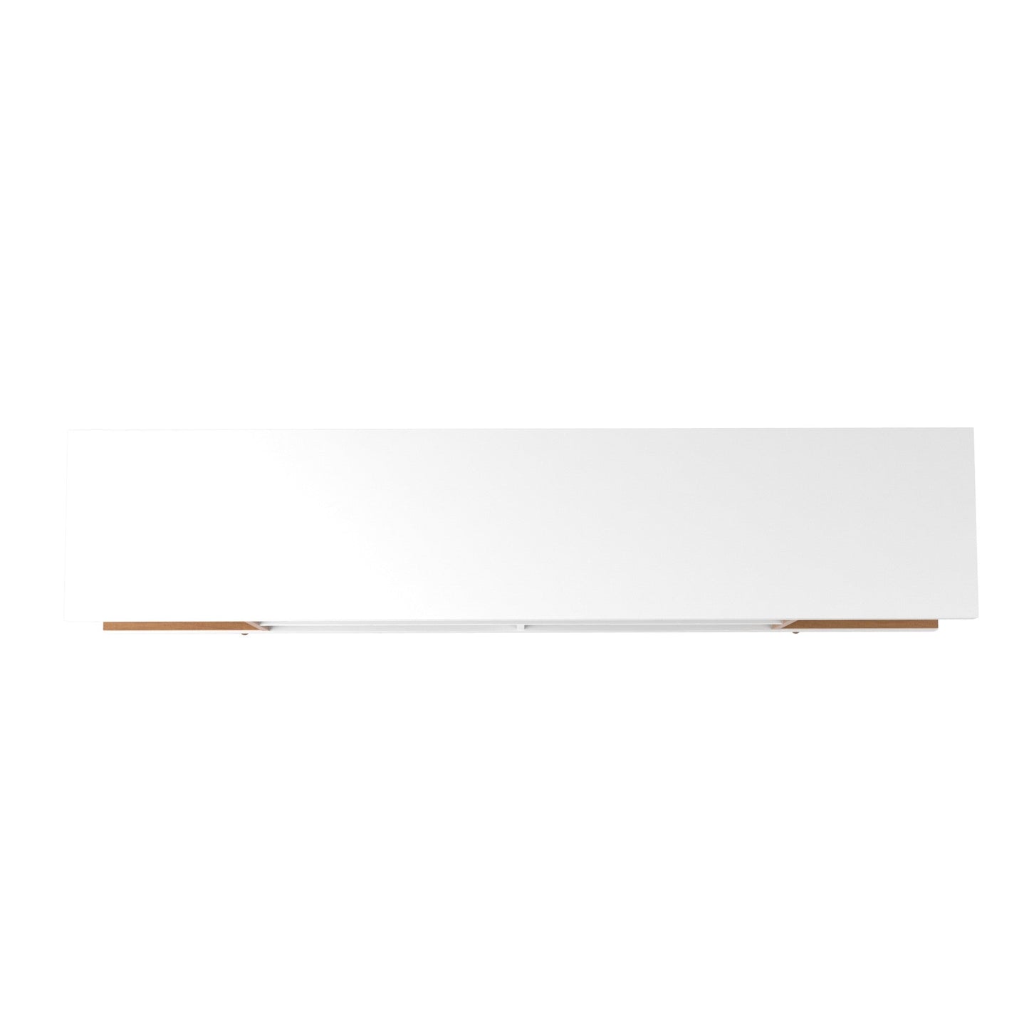 Eureka Modern 70.47" TV-Lowboard mit 4 Ablagen – Weiß Hochglanz/Ahorn Creme