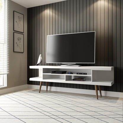 Eureka Modern 70,47" TV-Lowboard mit 4 Ablagen – Weiß