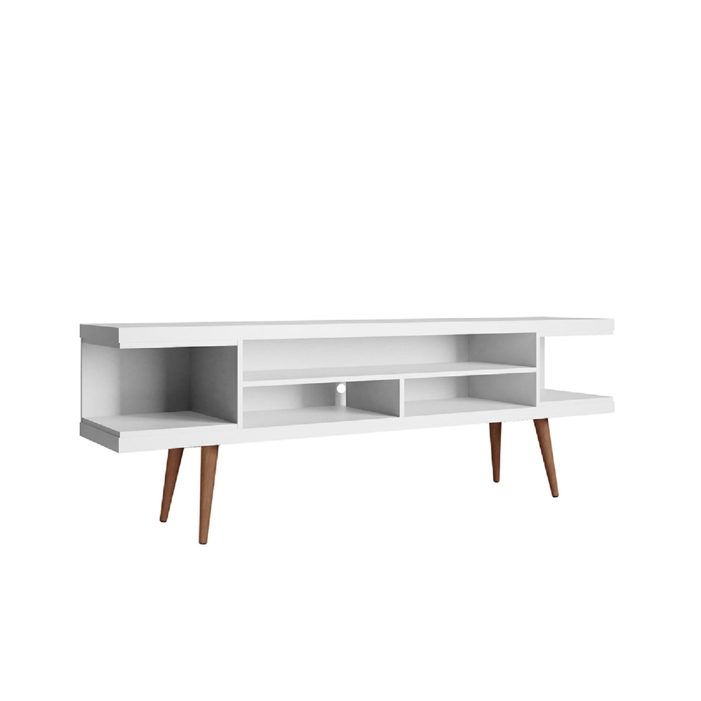 Eureka Modern 70,47" TV-Lowboard mit 4 Ablagen – Weiß