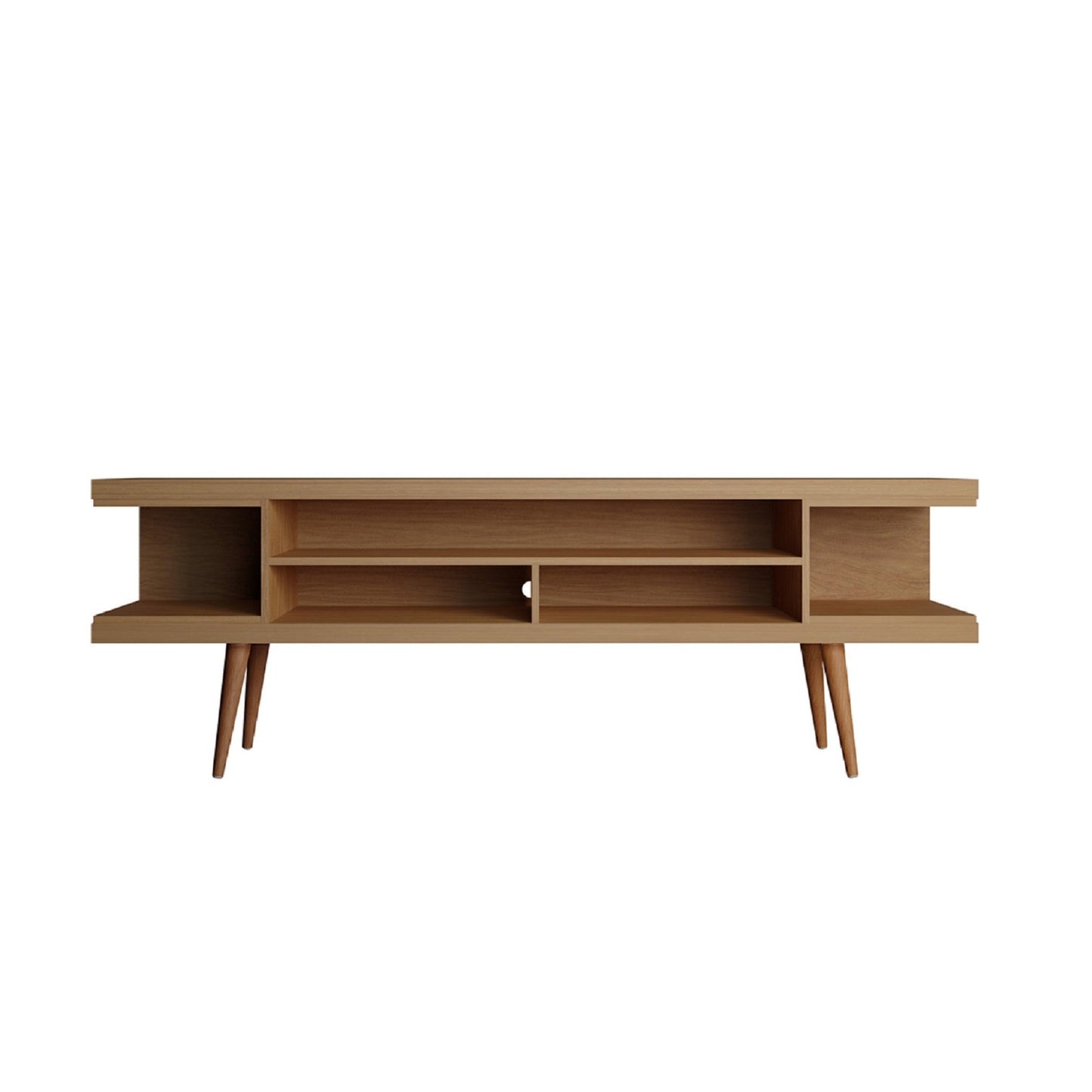 Eureka Modern 70.47" TV-Lowboard mit 4 Regalen – Ahorn Creme