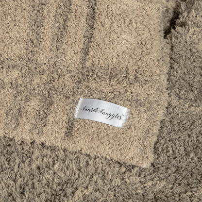Reiner Kaschmir- und gerösteter Cashew-Plaid-Druck-Überwurf
