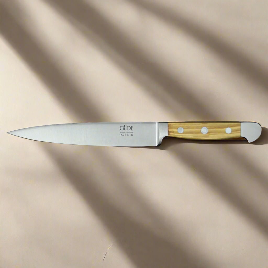 ALPHA OLIVE | Filetiermesser 18 cm (flexibel) | Geschmiedeter Stahl / Olivenholzgriff