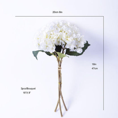 Künstliches Hortensien-Bouquet Encino, weiß, 45,7 cm x 20,3 cm (3er-Set)