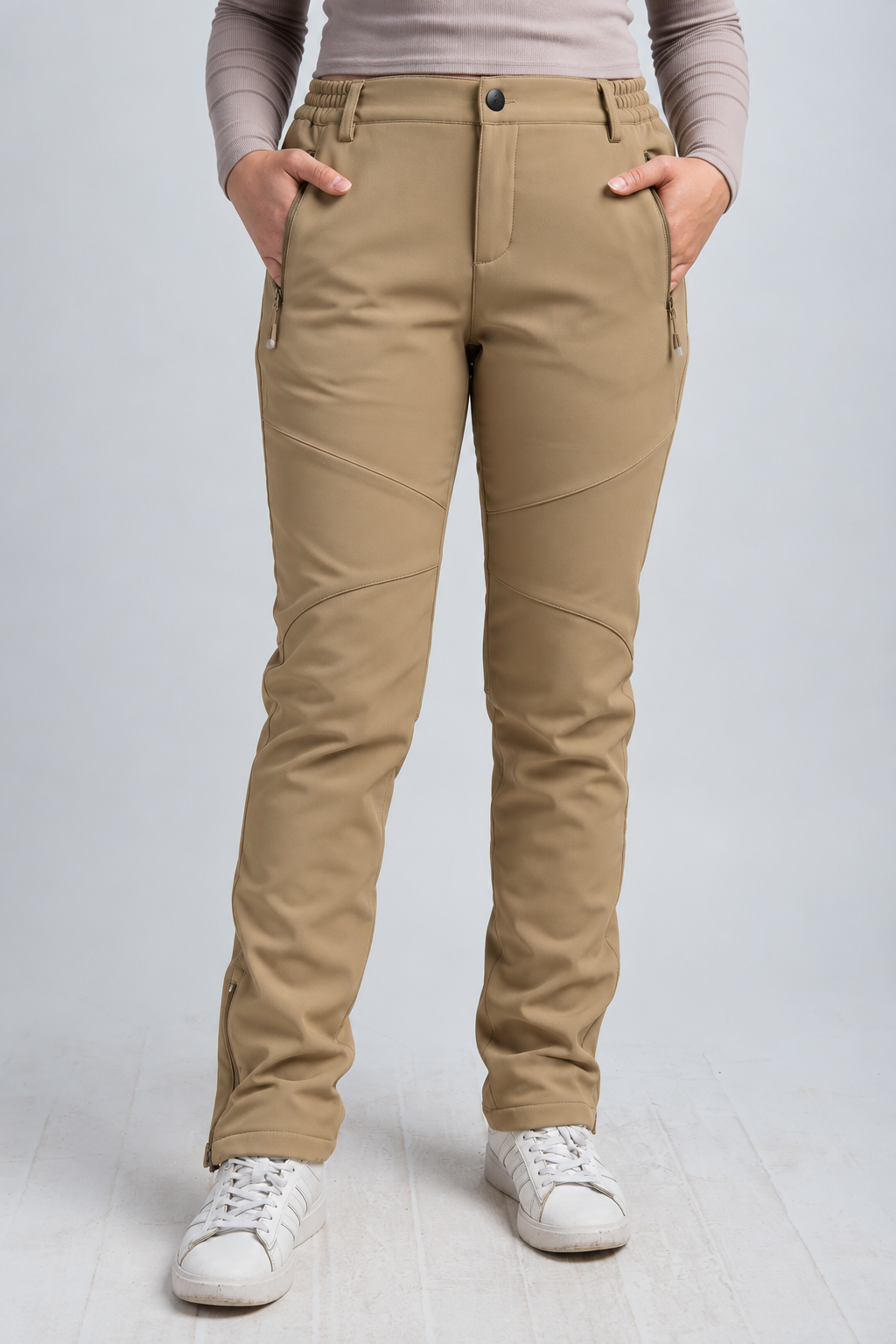 [Khaki] Women's High Waist V2 Adventure Water Resistant Pants