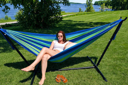 Deluxe Brazilian Double Hammock with Universal Stand