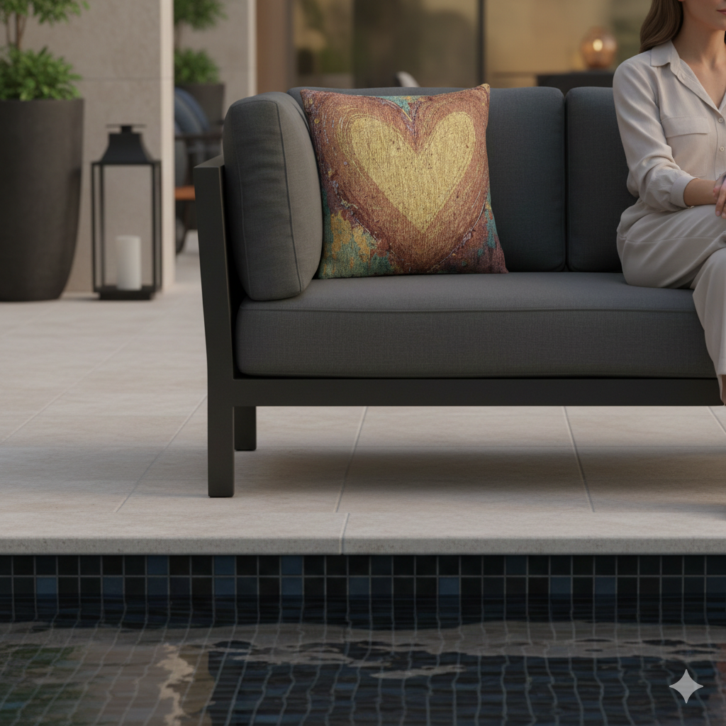 Rustic Heart Woven Pillow | Boho Farmhouse Throw Pillow - AURABAGS SHOP