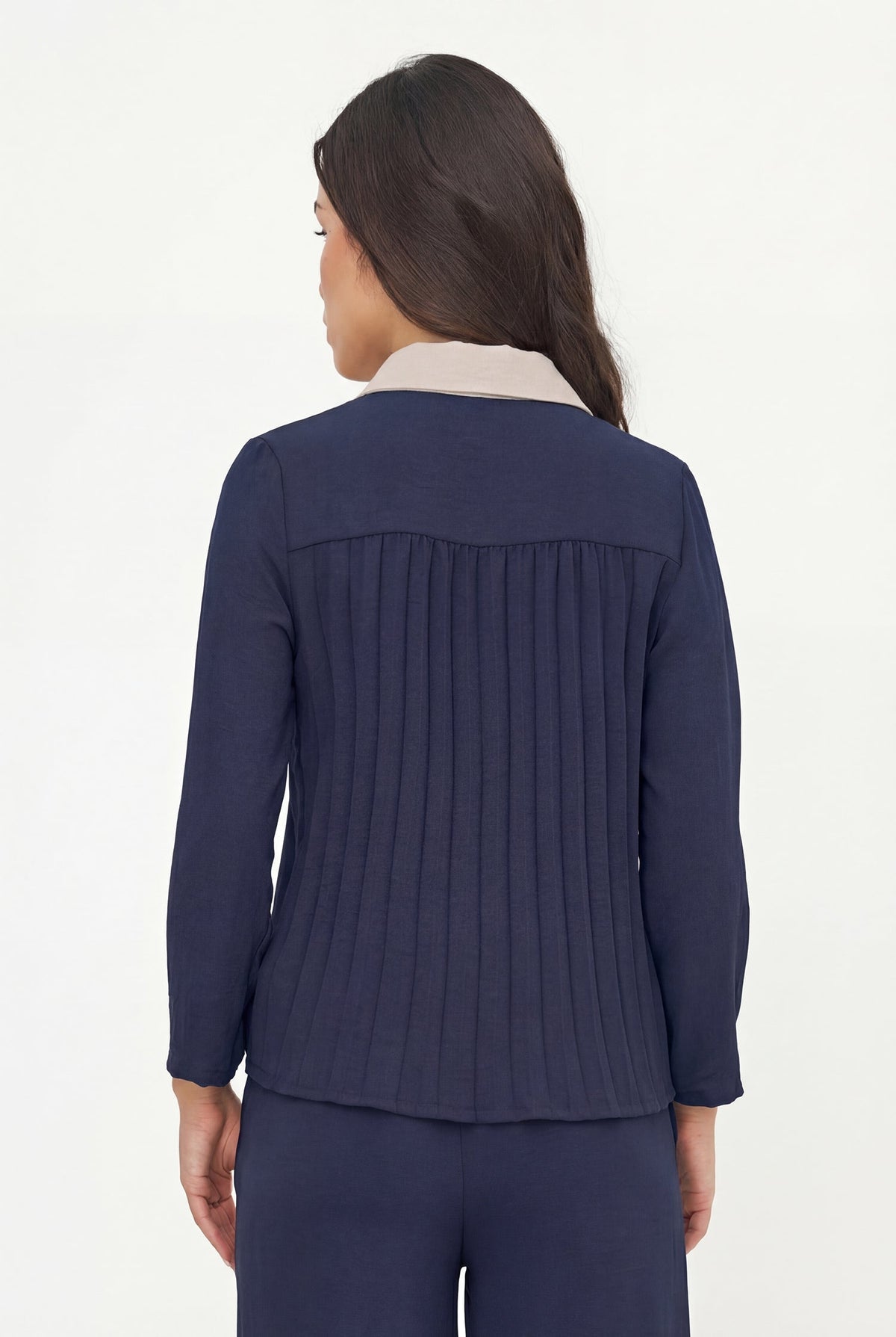 Women's Color-Block Button-Down Shirt