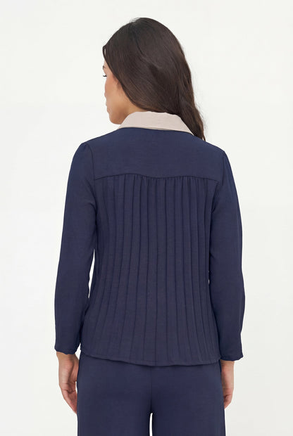 Women's Color-Block Button-Down Shirt