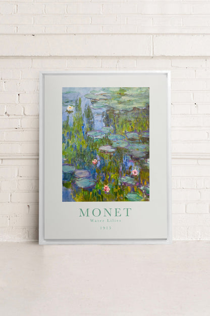 WATER LILIES, Oeuvre sur toile étirée